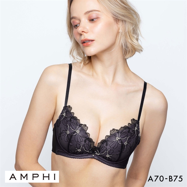 アンフィ sweet×AMPHI ブラジェニック 脇高細見えタイプ ノンワイヤーブラ ブラジャー 脇高 AB BMI353 AMPHI BRAGENIC