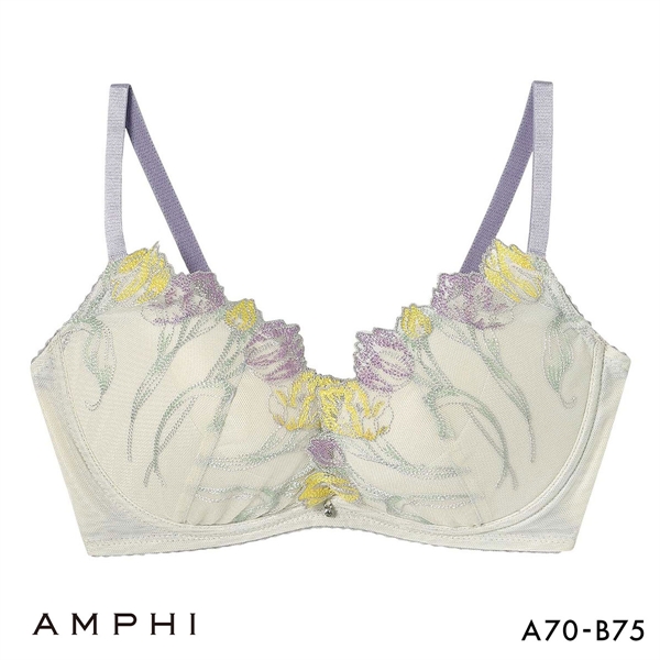 アンフィ sweet×AMPHI ブラジェニック 脇高細見えタイプ ノンワイヤーブラ ブラジャー 脇高 AB BMI353 AMPHI BRAGENIC