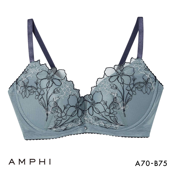 アンフィ sweet×AMPHI ブラジェニック 脇高細見えタイプ ノンワイヤーブラ ブラジャー 脇高 AB BMI353 AMPHI BRAGENIC