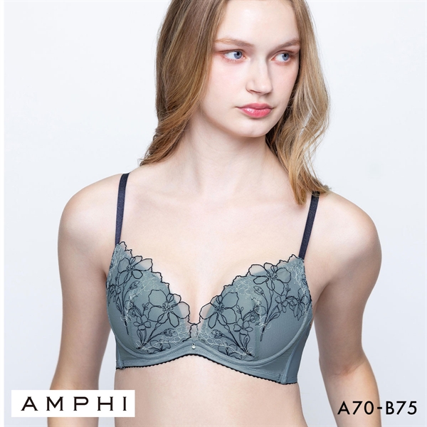 アンフィ sweet×AMPHI ブラジェニック 脇高細見えタイプ ノンワイヤーブラ ブラジャー 脇高 AB BMI353 AMPHI BRAGENIC
