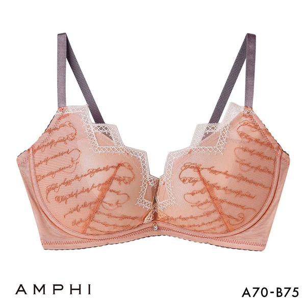 アンフィ sweet×AMPHI ブラジェニック 脇高細見えタイプ ノンワイヤーブラ ブラジャー 脇高 AB BMI353 AMPHI BRAGENIC