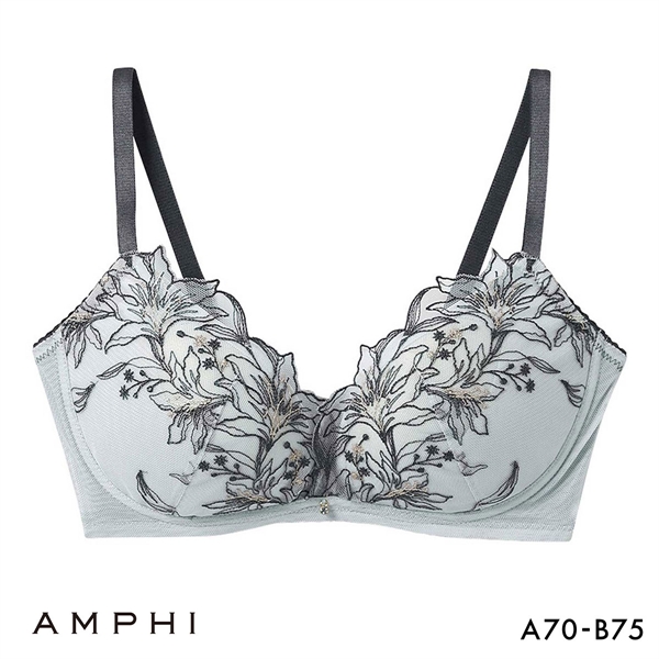 アンフィ sweet×AMPHI ブラジェニック 脇高細見えタイプ ノンワイヤーブラ ブラジャー 脇高 AB BMI353 AMPHI BRAGENIC
