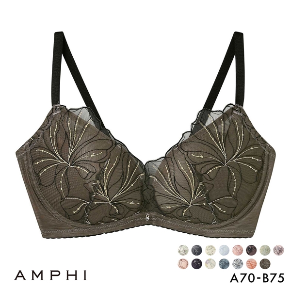 アンフィ sweet×AMPHI ブラジェニック 脇高細見えタイプ ノンワイヤーブラ ブラジャー 脇高 AB BMI353 AMPHI BRAGENIC