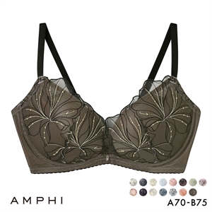 アンフィ sweet×AMPHI ブラジェニック 脇高細見えタイプ ノンワイヤーブラ ブラジャー 脇高 AB BMI353 AMPHI BRAGENIC