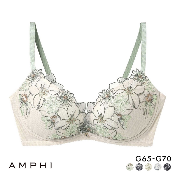 アンフィ ブラジェニック 脇高細見えタイプ ノンワイヤーブラ ブラジャー 脇高 G BMI353 AMPHI BRAGENIC