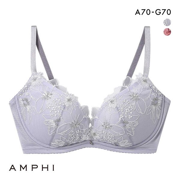 アンフィ AMPHI ブラジェニック BRAGENIC 脇高細見えタイプ ノンワイヤーブラ ブラジャー 脇高 ABCDEFG BMI353
