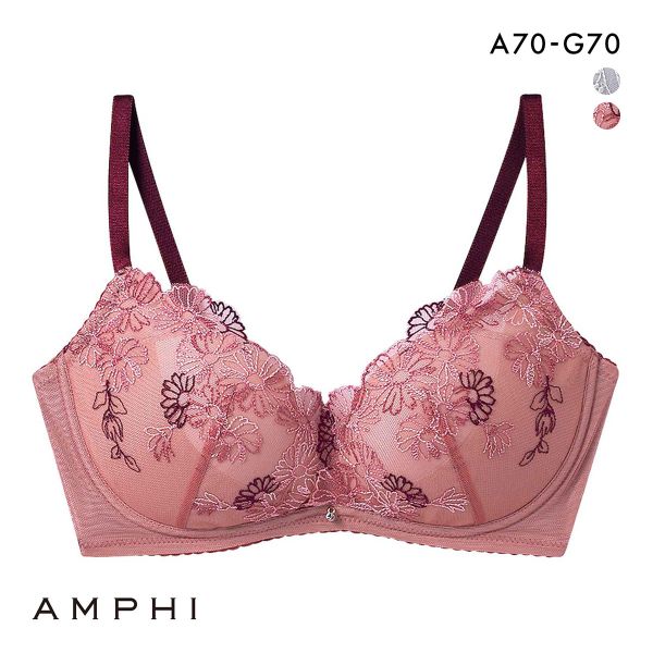 アンフィ AMPHI ブラジェニック BRAGENIC 脇高細見えタイプ ノンワイヤーブラ ブラジャー 脇高 ABCDEFG BMI353