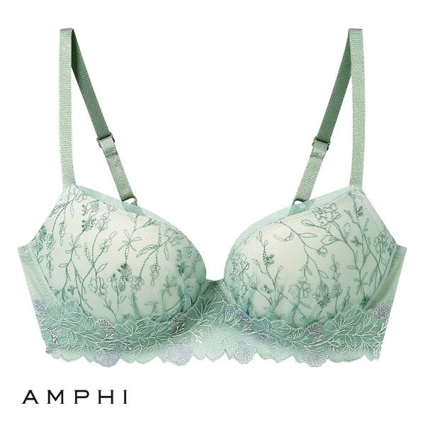 アンフィ AMPHI ブラジェニック BRAGENIC くっきり谷間の盛り胸をメイク ブラジャー ノンワイヤー 盛り胸タイプ 3/4カップ ABCDEF 単品