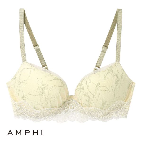 アンフィ AMPHI ブラジェニック BRAGENIC くっきり谷間の盛り胸をメイク ブラジャー ノンワイヤー 盛り胸タイプ 3/4カップ ABCDEF 単品
