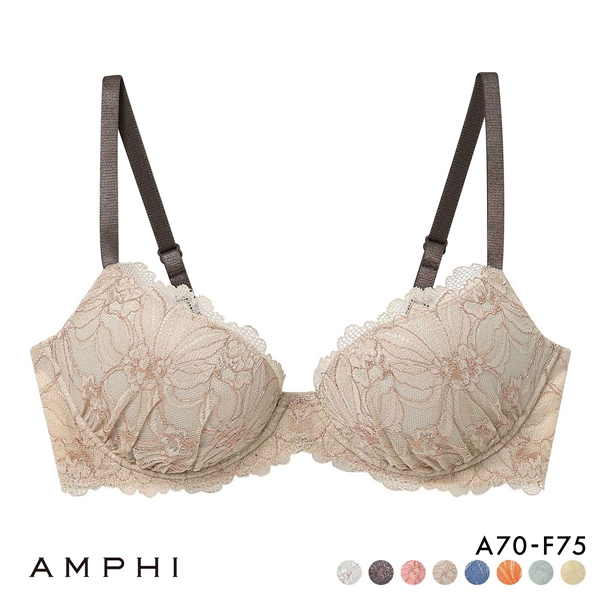 アンフィ SPRiNG×AMPHI ブラジェニック 盛り胸タイプ ブラジャー ノンワイヤー 3/4カップ くっきり谷間 ABCDEF AMPHI BRAGENIC BMI448