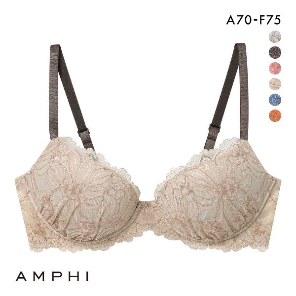 アンフィ ブラジェニック 盛り胸タイプ ブラジャー ノンワイヤー 3/4カップ くっきり谷間 ABCDEF AMPHI BRAGENIC BMI448