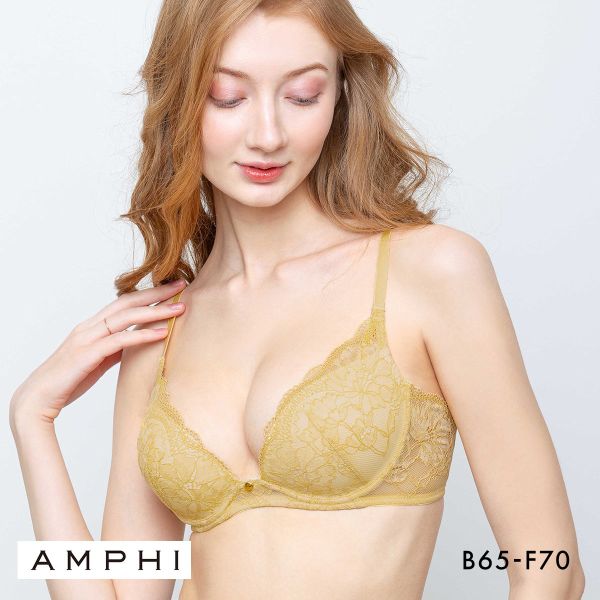 アンフィ ソフトなつけごこち ブラジャー やわらか樹脂ワイヤー 脇高 大きいサイズ BCDEF BOG308 AMPHI