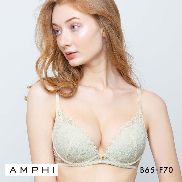 アンフィ ソフトなつけごこち ブラジャー やわらか樹脂ワイヤー 脇高 大きいサイズ BCDEF BOG308 AMPHI