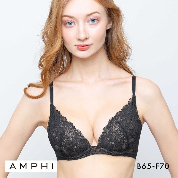 アンフィ ソフトなつけごこち ブラジャー やわらか樹脂ワイヤー 脇高 大きいサイズ BCDEF BOG308 AMPHI