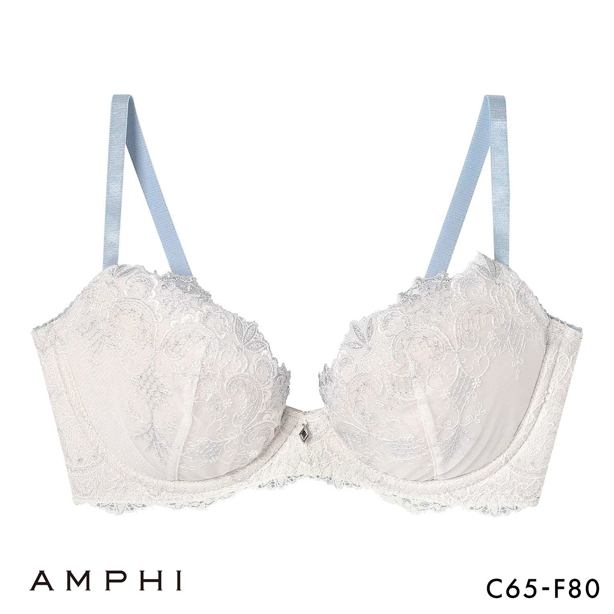 アンフィ スタイリストフォーユー ブラジャー 3/4カップ CDEF サイズ別設計 BOG313 AMPHI stylist 4U(WH-ホワイト-C65)