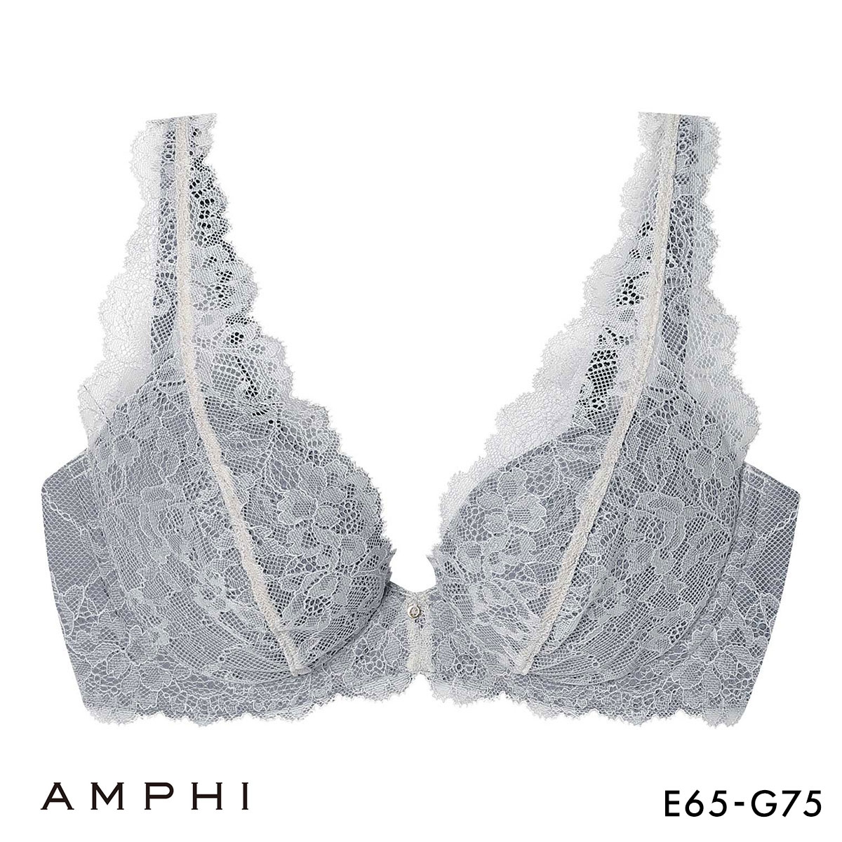 アンフィ スタイリストフォーユー ブラジャー EFG 大きいサイズ サイズ別設計 脇高 BOG318 下着 AMPHI stylist 4U(IV-アイボリー-E65)