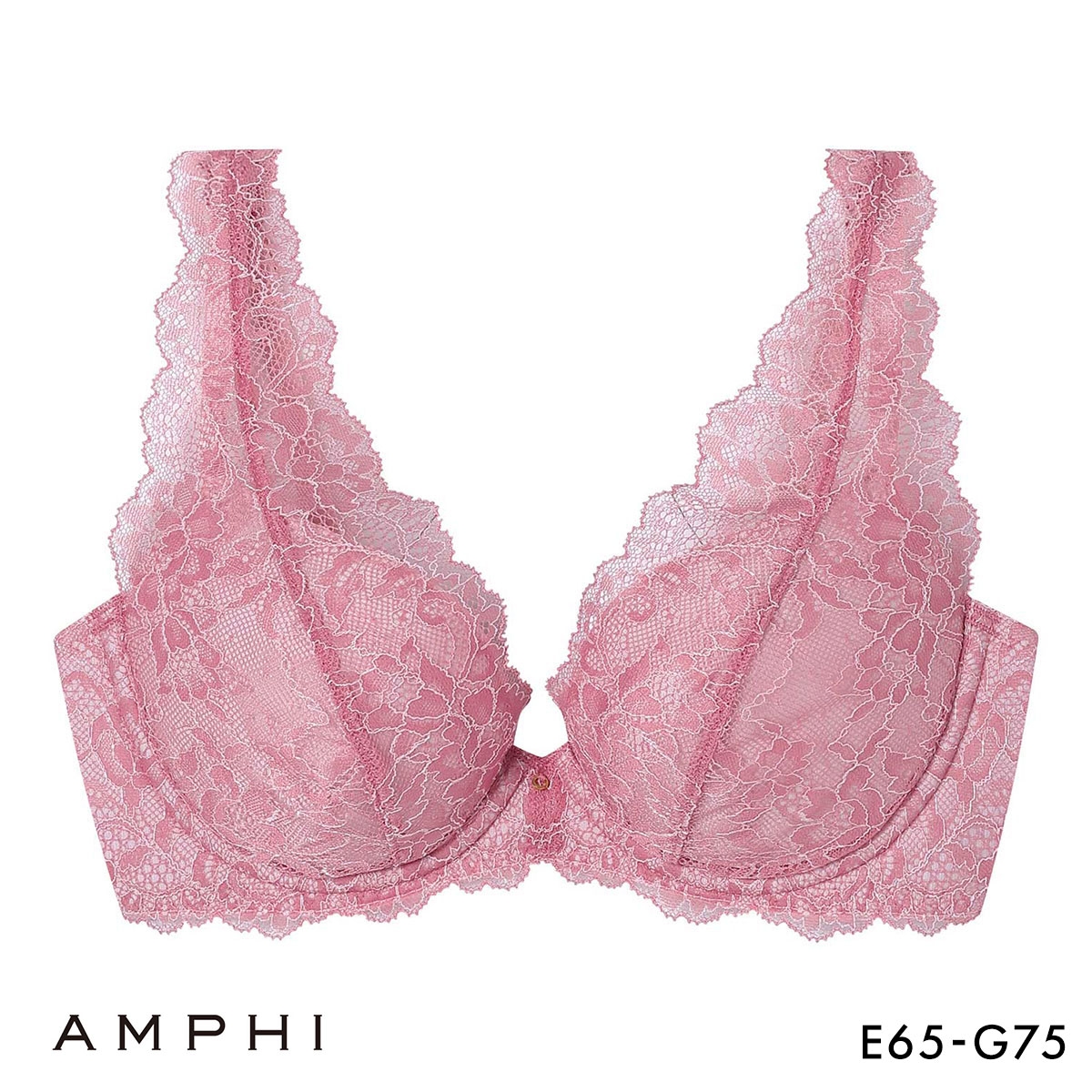 アンフィ スタイリストフォーユー ブラジャー EFG 大きいサイズ サイズ別設計 脇高 BOG318 下着 AMPHI stylist 4U(PI-ピンク-E65)
