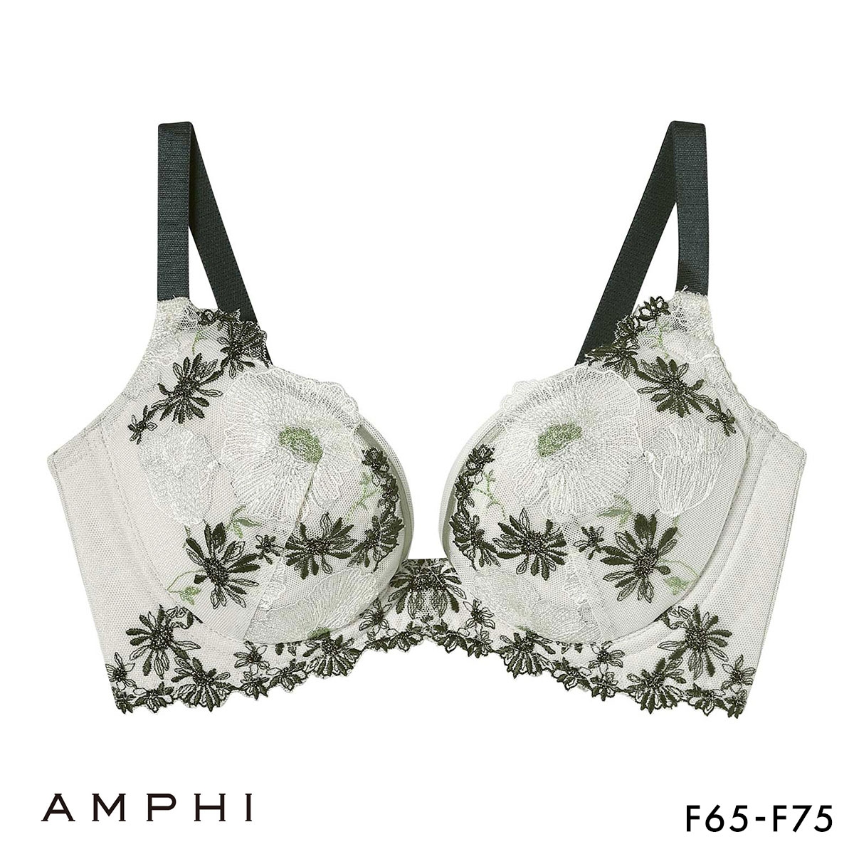 アンフィ グラマリッチ ブラジャー ダブル盛タイプ グラマラス＆リッチな谷間メイク 3/4カップ F AMPHI BYJ309 Glama-Rich(GY-グレー-F65)