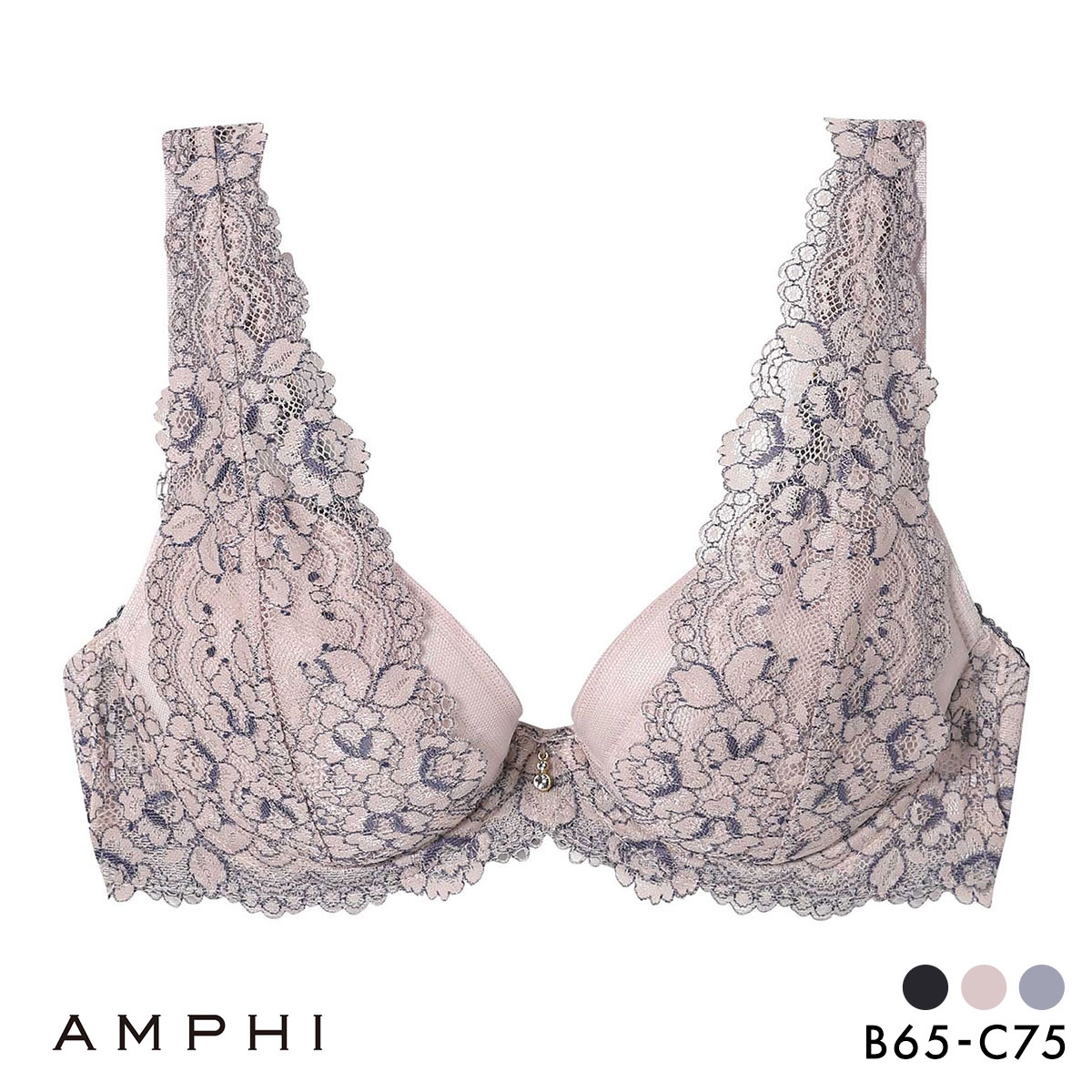 アンフィ グラマリッチ ブラジャー ボリュームUPタイプ グラマラス＆リッチな谷間メイク 3/4カップ BC AMPHI BYJ310 Glama-Rich