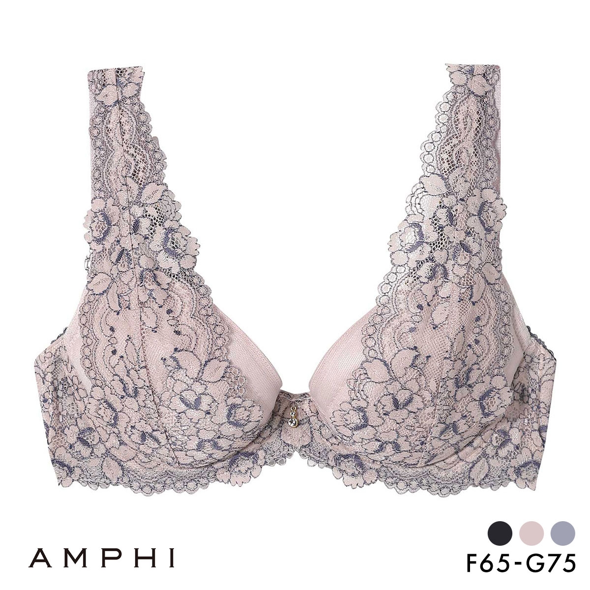 アンフィ グラマリッチ ブラジャー ボリュームUPタイプ グラマラス＆リッチな谷間メイク 3/4カップ FG AMPHI BYJ310 Glama-Rich
