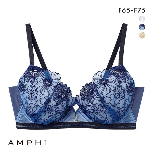 アンフィ ふわふわブラ ブラジャー やさしい、ふわふわ触感 F 大きいサイズ 自然なまるみ AMPHI BYJ394