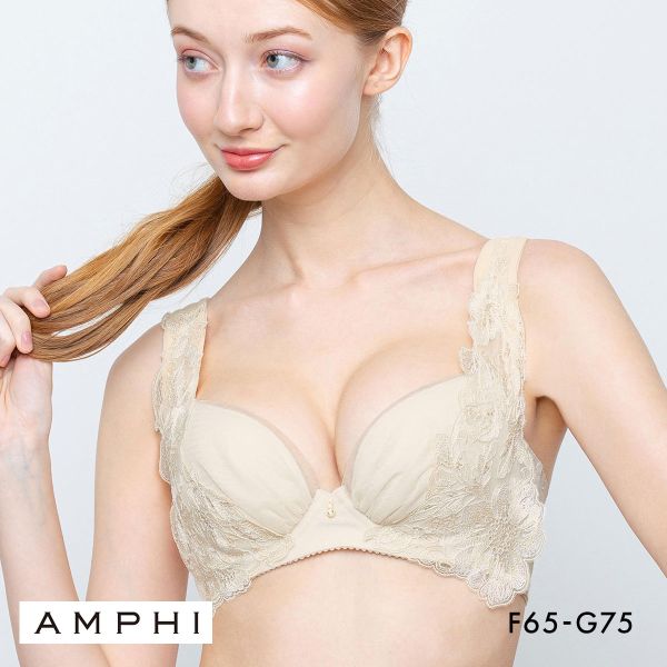 アンフィ 姿勢をサポートして、気軽にスタイルアップ ブラジャー 3/4カップ FG 大きいサイズ AMPHI BYJ397