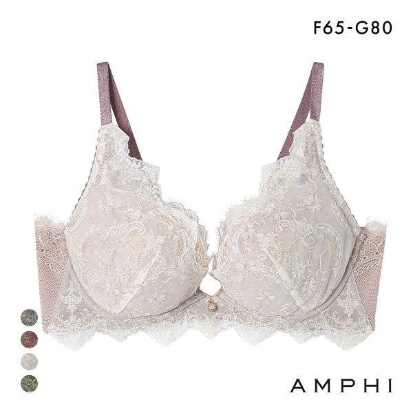 アンフィ グラマリッチ ブラジャー 脇スッキリ グラマラス＆リッチな谷間をメイク BYJ603 脇高 FG AMPHI Glama-Rich 大きいサイズ