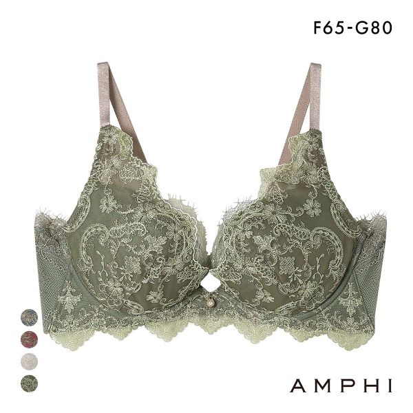 アンフィ グラマリッチ ブラジャー 脇スッキリ グラマラス＆リッチな谷間をメイク BYJ603 脇高 FG AMPHI Glama-Rich 大きいサイズ