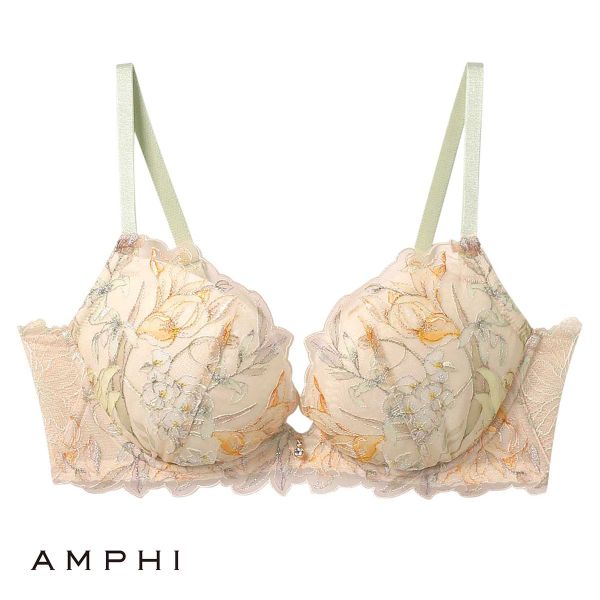 アンフィ AMPHI グラマラス＆リッチな谷間をメイクする グラマリッチブラ Glama-Rich 脇スッキリ ライトタイプ BYJ685 3/4カップ BC 単品