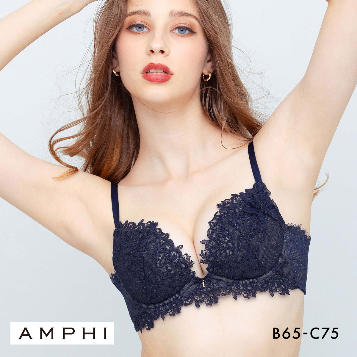 新品■AMPHI■アンフィ■ブラ【B70】＆ショーツ【M】■glama-rich □新品□AMPHI□アンフィ□ブラ＆ショーツ□B75＆M□glama-rich