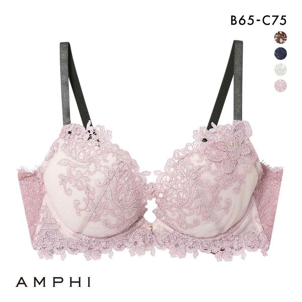 アンフィ AMPHI グラマラス＆リッチな谷間をメイク グラマリッチブラ Glama-Rich 脇スッキリ BYJ689 3/4カップ 脇高 BC 単品
