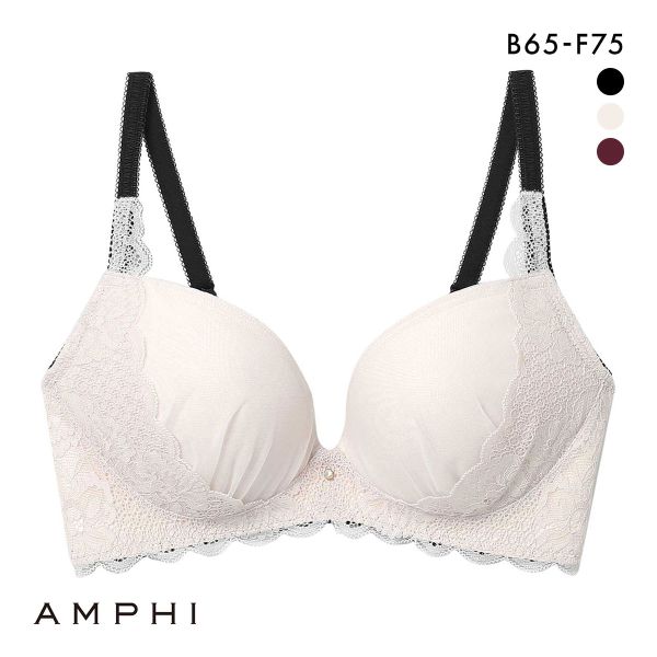 アンフィ キュンっと盛りブラ ノンワイヤー ブラジャー 3/4カップ BCDEF AMPHI BYK306
