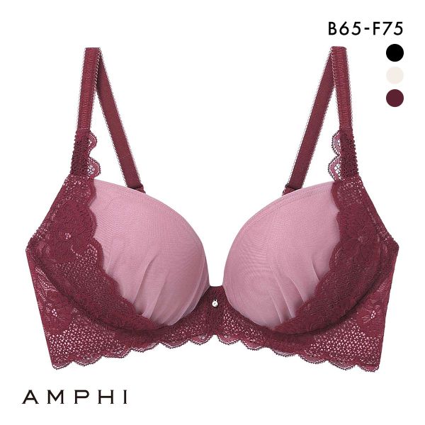 アンフィ キュンっと盛りブラ ノンワイヤー ブラジャー 3/4カップ BCDEF AMPHI BYK306