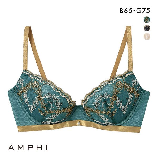 アンフィ AMPHI ブラッシュアップ ♯BRAsh UP ブラジャー 脇スッキリ 着やせシルエット 3/4カップ 脇高 BCDEFG BYK307