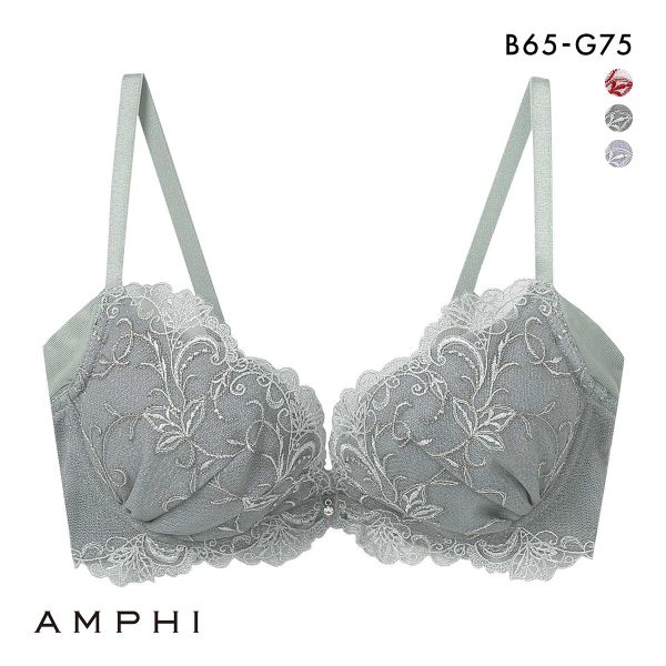 アンフィ シュッとスタイルブラ ブラジャー 3/4カップ 脇高 大きいサイズ BCDEFG AMPHI BYK308