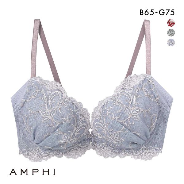 アンフィ シュッとスタイルブラ ブラジャー 3/4カップ 脇高 大きいサイズ BCDEFG AMPHI BYK308