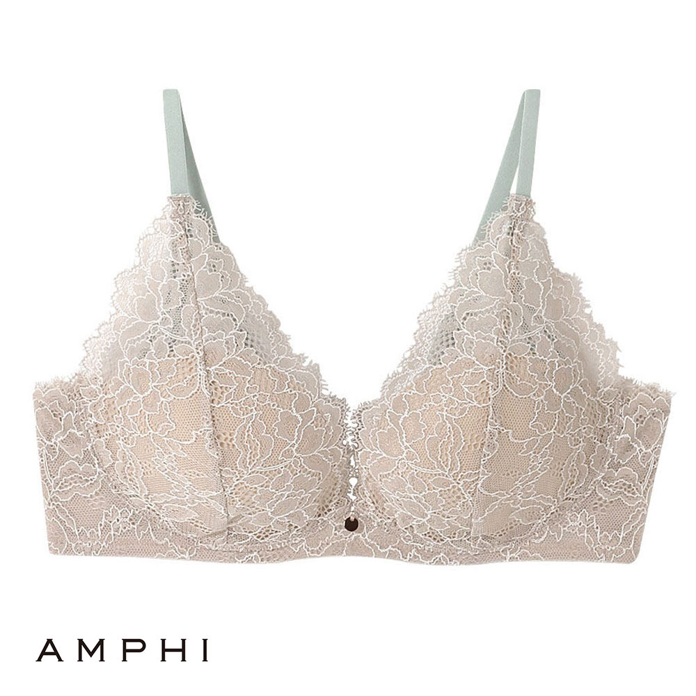 アンフィ AMPHI ブラレット やさしくフィットする軽いつけごこち 3/4カップブラ ブラジャー F BZM329 大きいサイズ 単品(BE-ベージュ-F65)