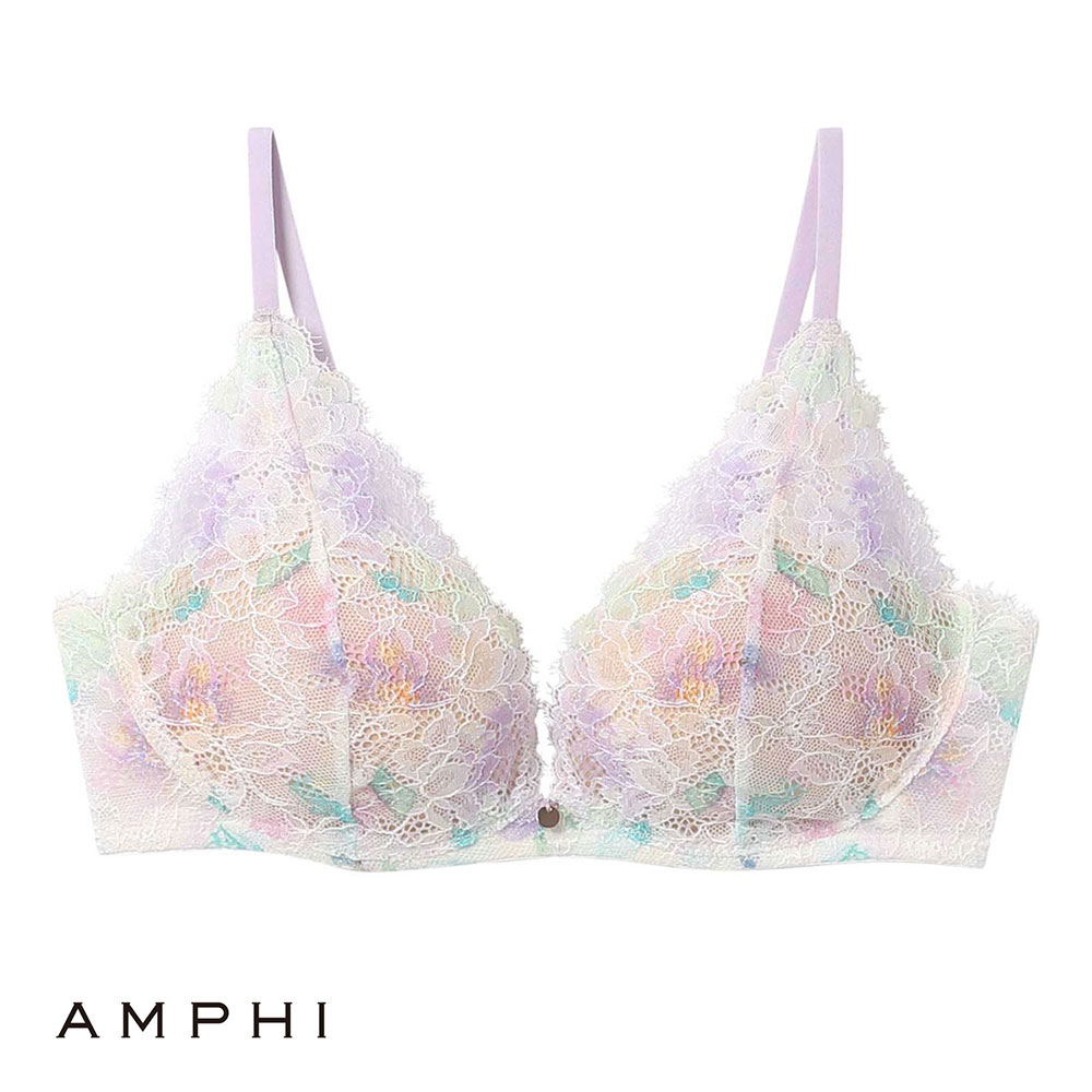 アンフィ AMPHI ブラレット やさしくフィットする軽いつけごこち 3/4カップブラ ブラジャー F BZM329 大きいサイズ 単品(OW-オフホワイト-F65)