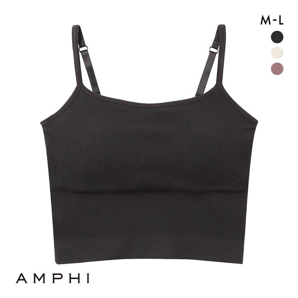アンフィ ブラトップ クロップド丈 キャミソール リブ AMPHI