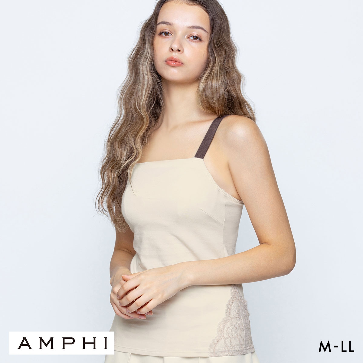 アンフィ ナイトアップブラ レーシィ キャミソールタイプ ブラトップ AMPHI Night Up Bra Lacy(CR-クリーム-M(UB-))