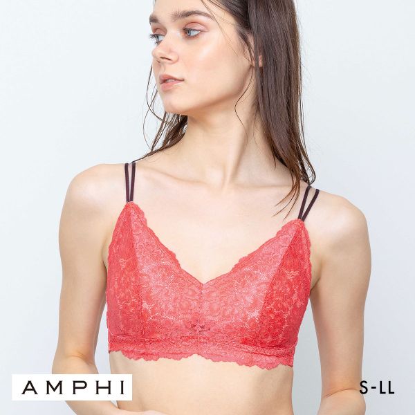 アンフィ ルーピング ノンワイヤー ブラジャー ラクなつけごこち レース AMPHI L∞Ping