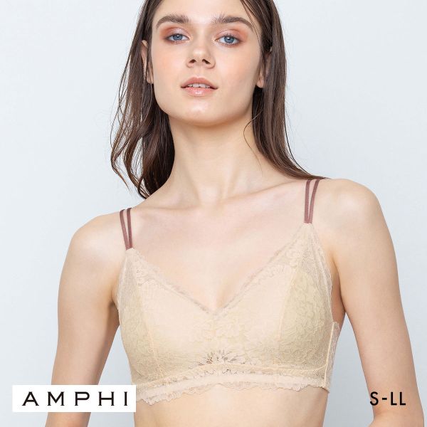 アンフィ ルーピング ノンワイヤー ブラジャー ラクなつけごこち レース AMPHI L∞Ping