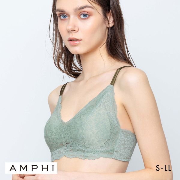 アンフィ ルーピング ノンワイヤー ブラジャー ラクなつけごこち レース AMPHI L∞Ping