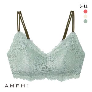 アンフィ ルーピング ノンワイヤー ブラジャー ラクなつけごこち レース AMPHI L∞Ping