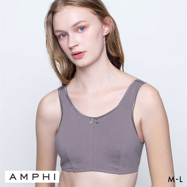 アンフィ ナイトアップブラ ノンワイヤー ブラジャー ナイトブラ ML 無地 AMPHI Night Up Bra