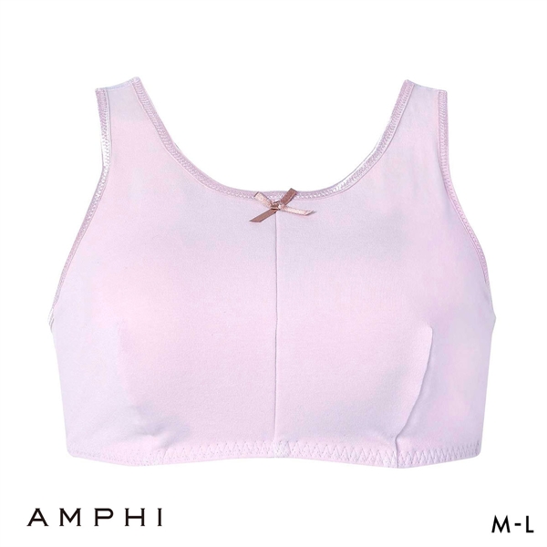 アンフィ ナイトアップブラ ノンワイヤー ブラジャー ナイトブラ ML 無地 AMPHI Night Up Bra