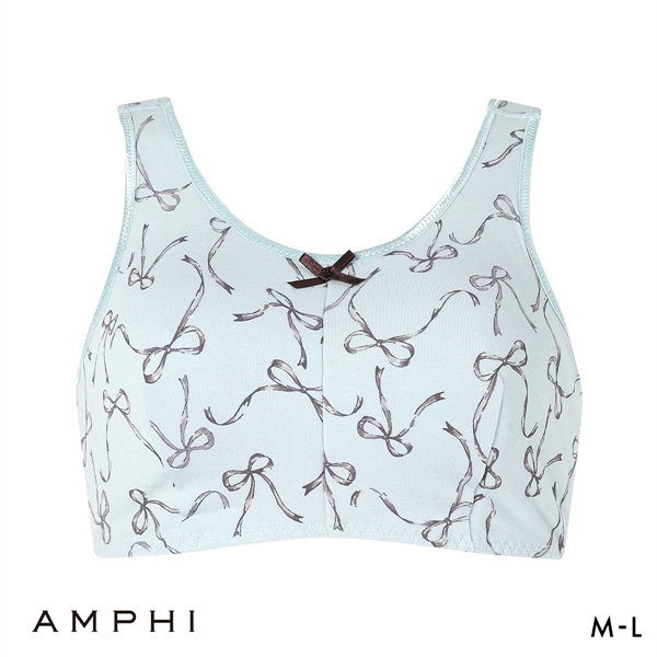 アンフィ ナイトアップブラ ノンワイヤー ブラジャー ナイトブラ ML 花柄 AMPHI Night Up Bra