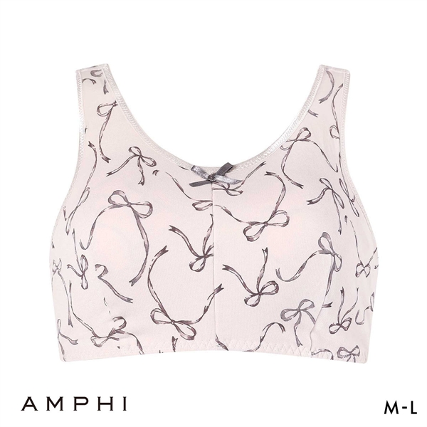 アンフィ ナイトアップブラ ノンワイヤー ブラジャー ナイトブラ ML 花柄 AMPHI Night Up Bra
