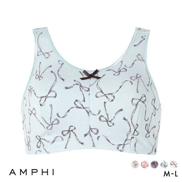 アンフィ ナイトアップブラ ノンワイヤー ブラジャー ナイトブラ ML 花柄 AMPHI Night Up Bra