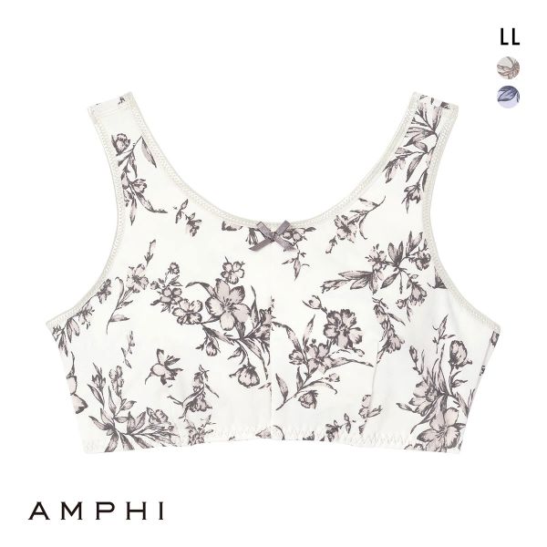アンフィ ナイトアップブラ ノンワイヤー ブラジャー ナイトブラ LL 花柄 AMPHI Night Up Bra
